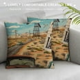 thumbnail image 3 of Orinice Car Windmill Graphic Decorative Cushion Cover for Home Couch Living Room Sofa Square Aesthetic Decor 1PC 20x20in, 3 of 5