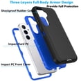 thumbnail image 3 of Galaxy S24 Case, Defender Phone Case For Samsung Galaxy S24 6.2",Takfox Heavy Duty Shockproof Rugged Rubber Full Body Protective, 3 in 1 Hybrid Bumper Hard Cover (Blue), 3 of 8