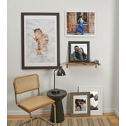 11x14 Fine Art Polar White Mat Photo Print with16x20 1.5" Brown Wood Frame