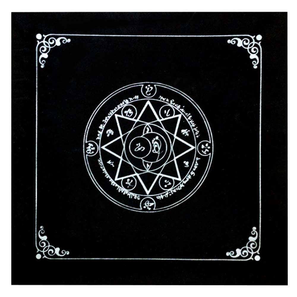 Wicca Square Tablecloth Altar Tarot Table Cloth Decor Divination Cards 50*50CM 
