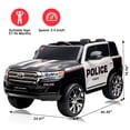 thumbnail image 3 of 12V Licensed Toyota Land Cruiser 2-Seater Electric SUV Police Car with Remote, 2 Motors, 3 Speeds, 3 of 8