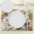 thumbnail image 3 of Ambesonne Brown Place Mats Set of 4, Leaves Autumnal Marble Print, Standard Size, Cinnamon Dark Sepia, 3 of 5