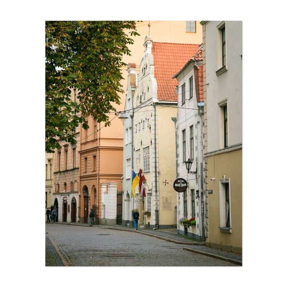 Old Town Streets, Riga 05 - Riga Riga Latvia Photography Unframed Wall Art Print 8 x 10 inches