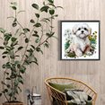 thumbnail image 4 of Pintura de diamante 5D DIY taladro redondo completo Bichon Frise decoración del hogar Art40x40cm, 4 of 9
