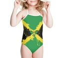 thumbnail image 3 of FOR U DESIGNS Jamaican Flag One Piece Swimwear for Girls 7-8 Years Old Adjustable Neck Strap Quick Dry Bathing Suit Fashion Beach Swimsuit, 3 of 6