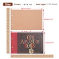 thumbnail image 3 of Hormy Leather Scrapbook Album DIY Memory Travel Scrap Book with Stickers Kit Our Adventure Book Gift for Christmas, Birthday, 80 Pages 11.9 inch, 3 of 9