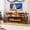 Rustic Brown, variant on ChVans Fireplace TV Stand for TVs up to 80" with 36" Electric Fireplace, Farmhouse Entertainment Center with LED, Wooden Media Console for Living Room, Bedroom