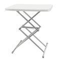 thumbnail image 1 of SOUNDANCE Adjustable Folding Table, Lightweight and Portable TV Tray, Sturdy Dinner Tables for Eating, Easy to Fold and Put Away, Zero Assembly Required Desk for Indoor and Outdoor Use, Wh, 1 of 7