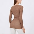 thumbnail image 6 of Aloohaidyvio Long Sleeve Tops for Women No Boundaries Trendy Spring See Through Sheer Blouse Slim Fitted Going Out Layering Shirts, 6 of 6