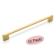 thumbnail image 1 of 10 Pack - Cosmas 11244-160BG Brushed Gold Modern Cabinet Hardware Handle Pull - 6-5/16" Inch (160mm) Hole Centers, 1 of 1