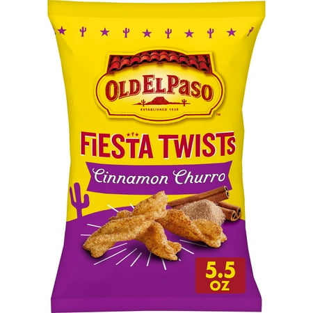 Old El Paso Fiesta Twists, Cinnamon Churro, Crispy Corn Snacks, 5.5 oz