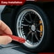 thumbnail image 3 of Tapones de válvula de neumático en forma de picos de Uxcell, tapón de válvula de rueda de automóvil de aleación de aluminio, universal a prueba de polvo, rojo, 60 mm, 3 of 6