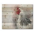 thumbnail image 3 of Designart 'Close Up Of White Columbia Brahma Rooster Bird' Traditional Print on Natural Pine Wood, 3 of 5