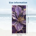 thumbnail image 3 of PHYHOO Purple Flowers and Gold Edges Beach Towels and Violet Bouquet Camping Towels Microfiber Sand Free Quick Dry Towel for Beach for Travel Pool Swimming 30x60in, 3 of 8