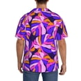 thumbnail image 3 of Pofeuu Tropics Leaf Print Mens Casual Short Sleeve Shirts Beach Summer Spread Collar Pocket Tops Men's Casual Short-sleeved Shirt-Large, 3 of 5