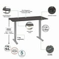 thumbnail image 3 of Bush Furniture Cabot 72” Electric Standing Desk, Storm & Cool Gray Metallic, 3 of 9