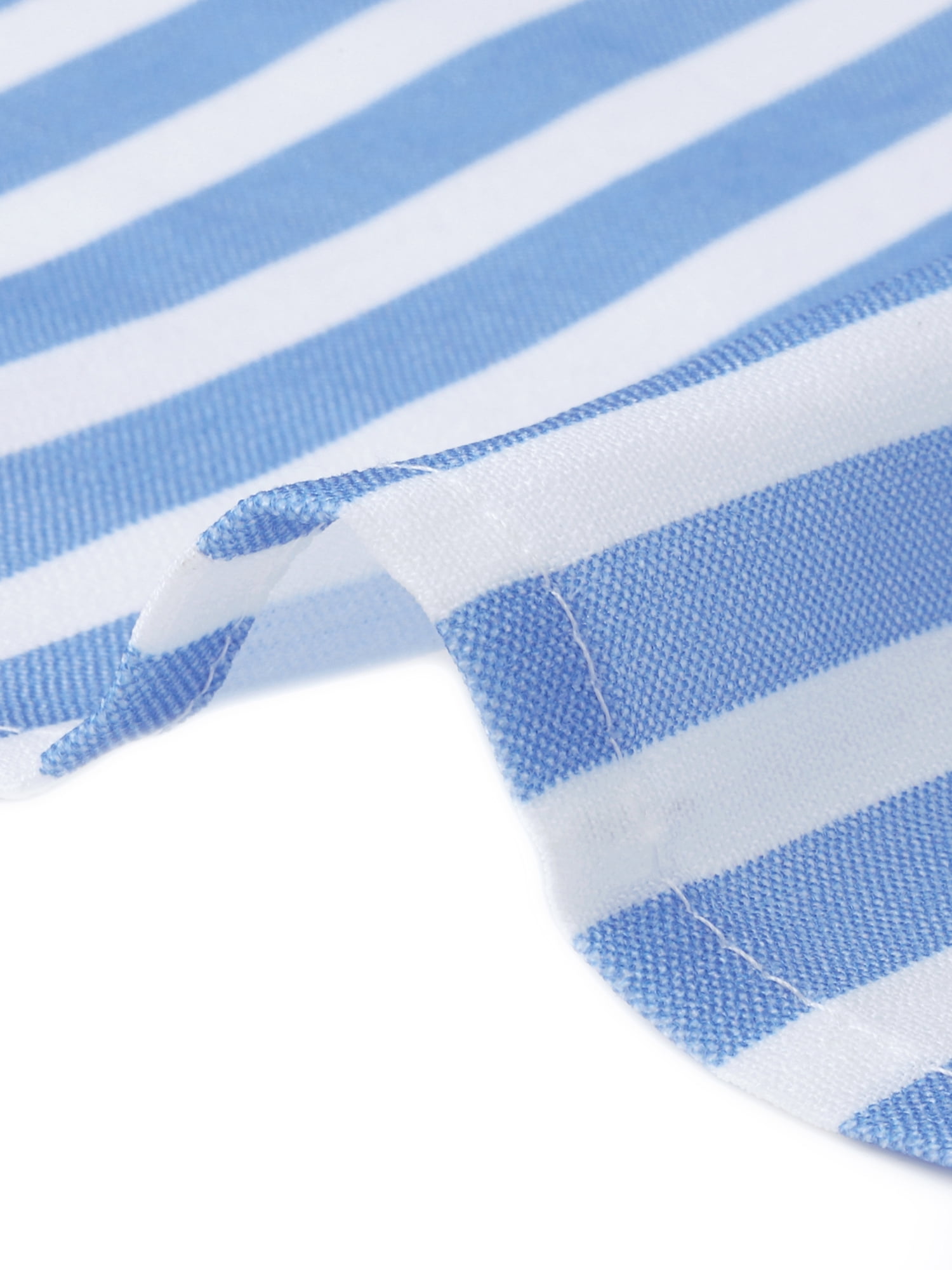 DARING DIVA Women's Stripe 3/4 Sleeve Button Down Split Belted Midi Shirtdress L Blue
