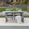 thumbnail image 2 of Walker Edison 4-Piece Classic Outdoor Patio Dining Set - Grey Wash, 2 of 10