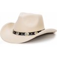 thumbnail image 3 of Western Outback Felt Cowboy Hat for Women Cowgirls Fedora Gus Hat Rodeo for Medium/Large Headwear, 3 of 7