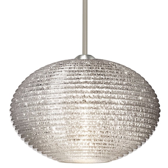 1TT-4913GL-SN-Besa Lighting-Pape 12 - 1 Light Stem Pendant In Contemporary Style-7.5 Inches Tall and 11.75 Inches Wide-Satin Nickel Finish-Glitter