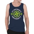thumbnail image 2 of St. Patricks University Vintage Irish Shamrock Design Men's Tank Top, 2 of 3