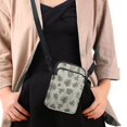 thumbnail image 4 of HELLHERO with Adjustable Strap Crossbody Bag for Women Outdoor Travel Daily Use Small Crossbody Purse Polyester 4.33"x1.97"x7.09", Varied Monochrome Leaves, 4 of 7
