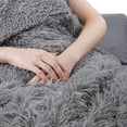 thumbnail image 6 of Lochas Soft Shaggy Blankets Plush Fuzzy Bed Cozy Sherpa Fluffy Throw Blanket for Couch Chair Sofa,60"x80",Gray, 6 of 7