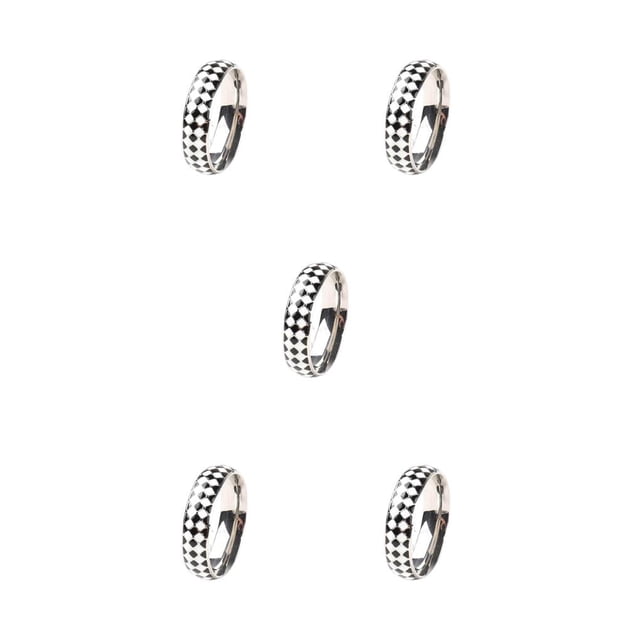 Sonducket Anillo con diseño de tablero de ajedrez, adorno de mano exquisito, anillos geométricos para los dedos, accesorio de moda, regalo de Type2 NO2