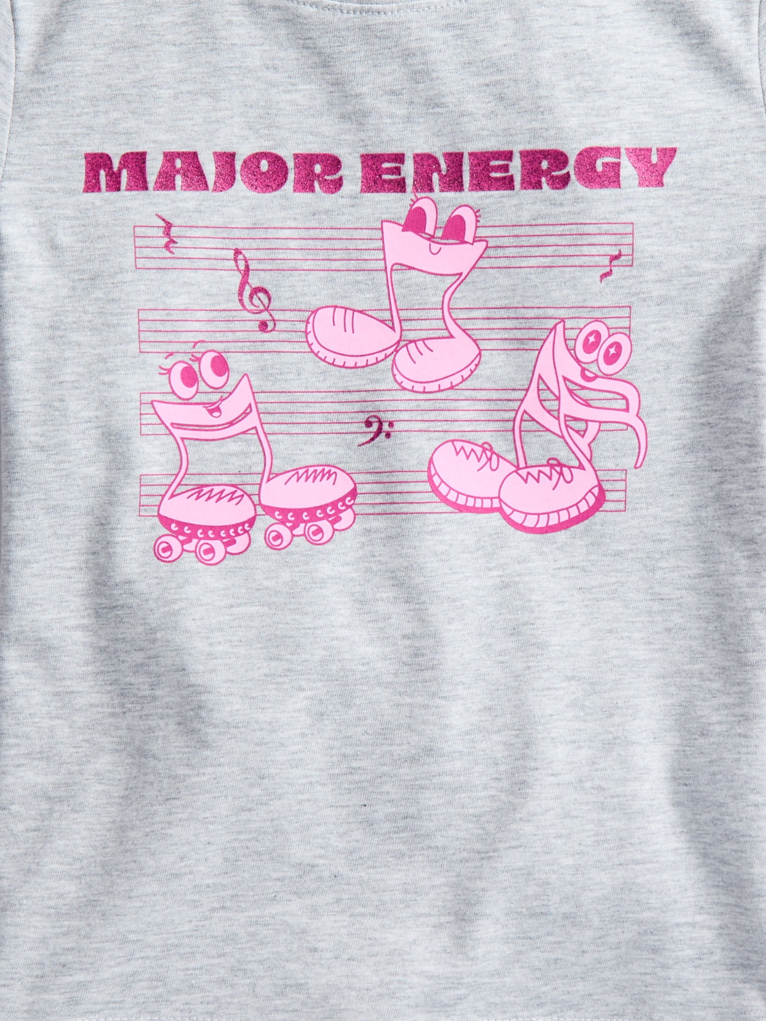 Wonder Nation Girls Embellished Graphic Tee with Short Sleeves, Sizes 4-18 & Plus