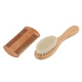 thumbnail image 4 of Cepillo Para El Cabello Para Recién Nacidos, Cepillo Para El Cabello Para Bebés Peine De Madera Suave Y Práctico De Doble Cara Para Regalos ANGGREK Otros, 4 of 8