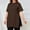 Coffee, variant on Women's Plus Size Long Slit T-Shirt, Round Neck Loose Short Sleeve Top, Tall Casual Blouse for All-Day Comfort or Layering, Deep Red - 4XL