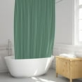 thumbnail image 4 of Cortina de ducha a rayas - Rayas verdes y verde azulado - Decoración moderna y colorida para el hogar - Cortina de ducha de tela para cualquier baño - 180 x 180 cm (rayas verdes y verde azulado), 4 of 5