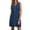 Dark Blue, variant on Women's Plus Size Denim Dress Sleeveless Button Down Casual Summer Jean Mini Dress with Patch Pockets Trendy Western Style