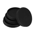 thumbnail image 1 of Paquete de 4 Posavasos para Muebles Redondos de Goma Antideslizantes de 4" para Sofá Silla/Piano Detener Muebles Rueda Pierna No Deslizante Tazas [Negro], 1 of 7