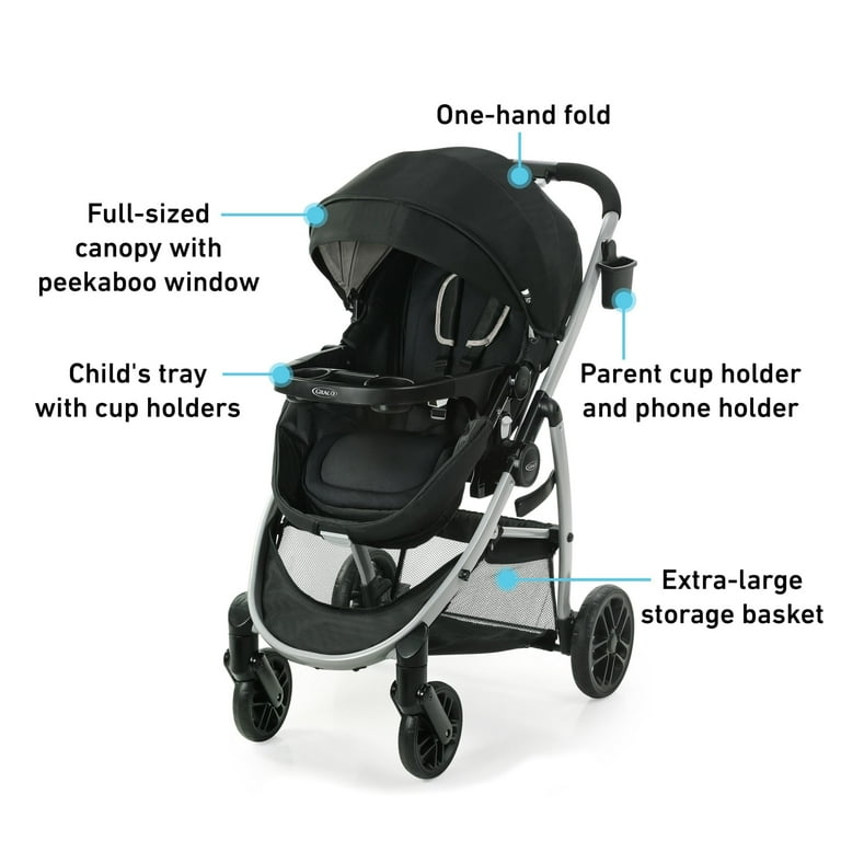 parent facing travel stroller Turn and Go 360 Rotating Modular Travel System