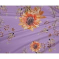 thumbnail image 4 of oneOone Polyester Lycra Pastel Purple Fabric Flower & Leaves Watercolor Sewing Material Print Fabric By The Yard 56 Inch Wide, 4 of 4