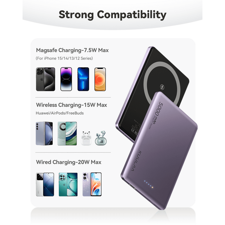 Magsafe External Battery 5000mAh, External Battery Magnetic