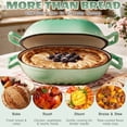 thumbnail image 6 of Ktaxon 5QT Enameled Cast Iron Dutch Oven with Upgraded Textured Handles, Candy-Shaped Sourdough Bread Baking Pot, Oven Safe to 500°F, Sage Green, 6 of 14