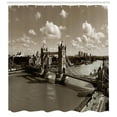 thumbnail image 3 of Ambesonne Travel Shower Curtain, Tower Bridge and the Sky, 69"Wx70"L, Sepia White, 3 of 3
