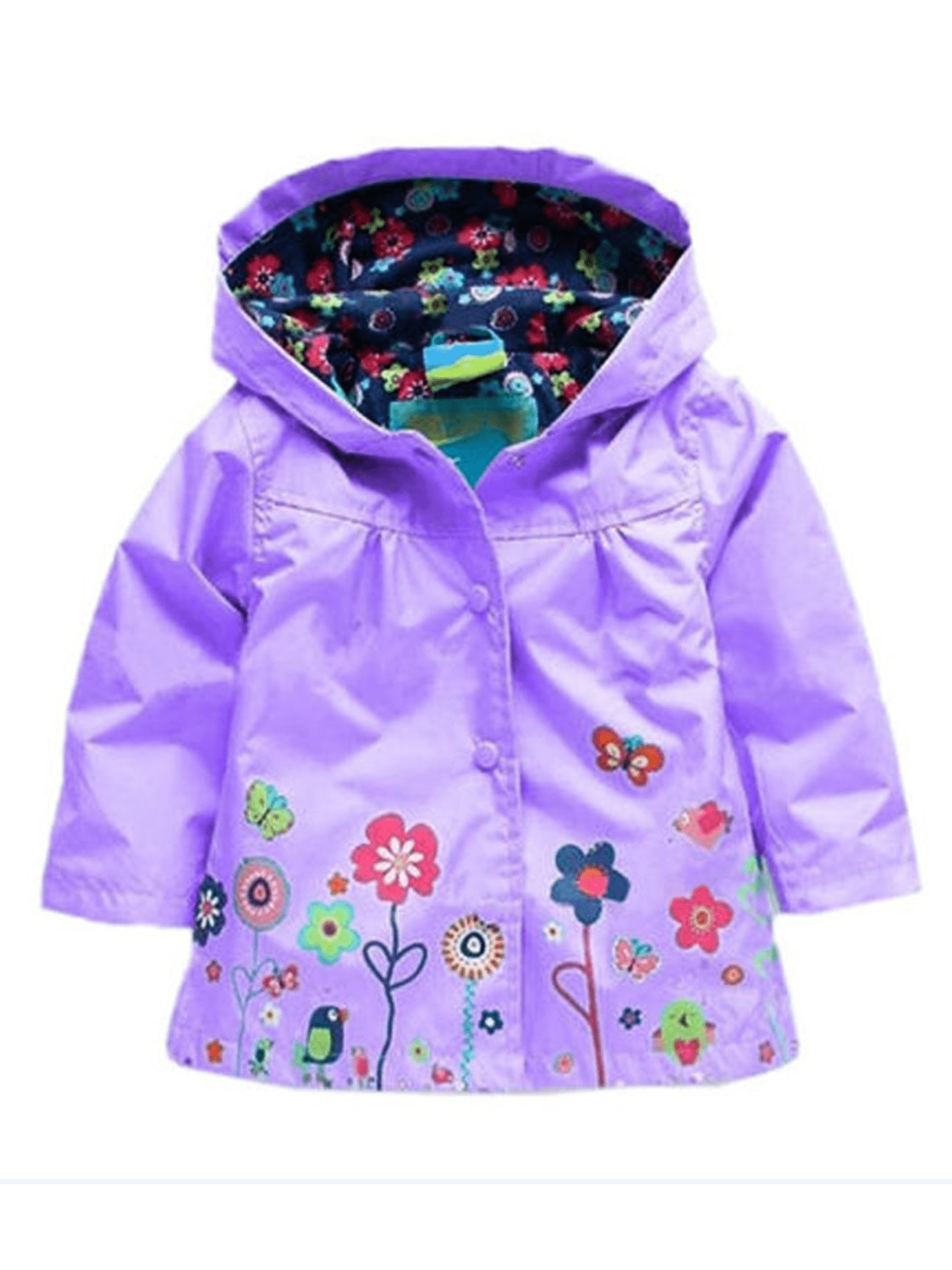 flower rain jacket