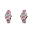 thumbnail image 1 of Qarigey Fashion Wrist Watch Wear-resistant Printing Watches Buckle Causal Needle Pointer with Wristwatch Lightweight Clock 2piezas, 1 of 6