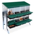 thumbnail image 1 of WhizMax Cajas Nido para Pollos, Caja Nido para Pollos, Caja Nido Enrollable con Patas, Cajas para Colocar Pollos, Caja Nido para Gallinas con Tapa para Gallinero, 8 Compartimentos, Verde, 1 of 7