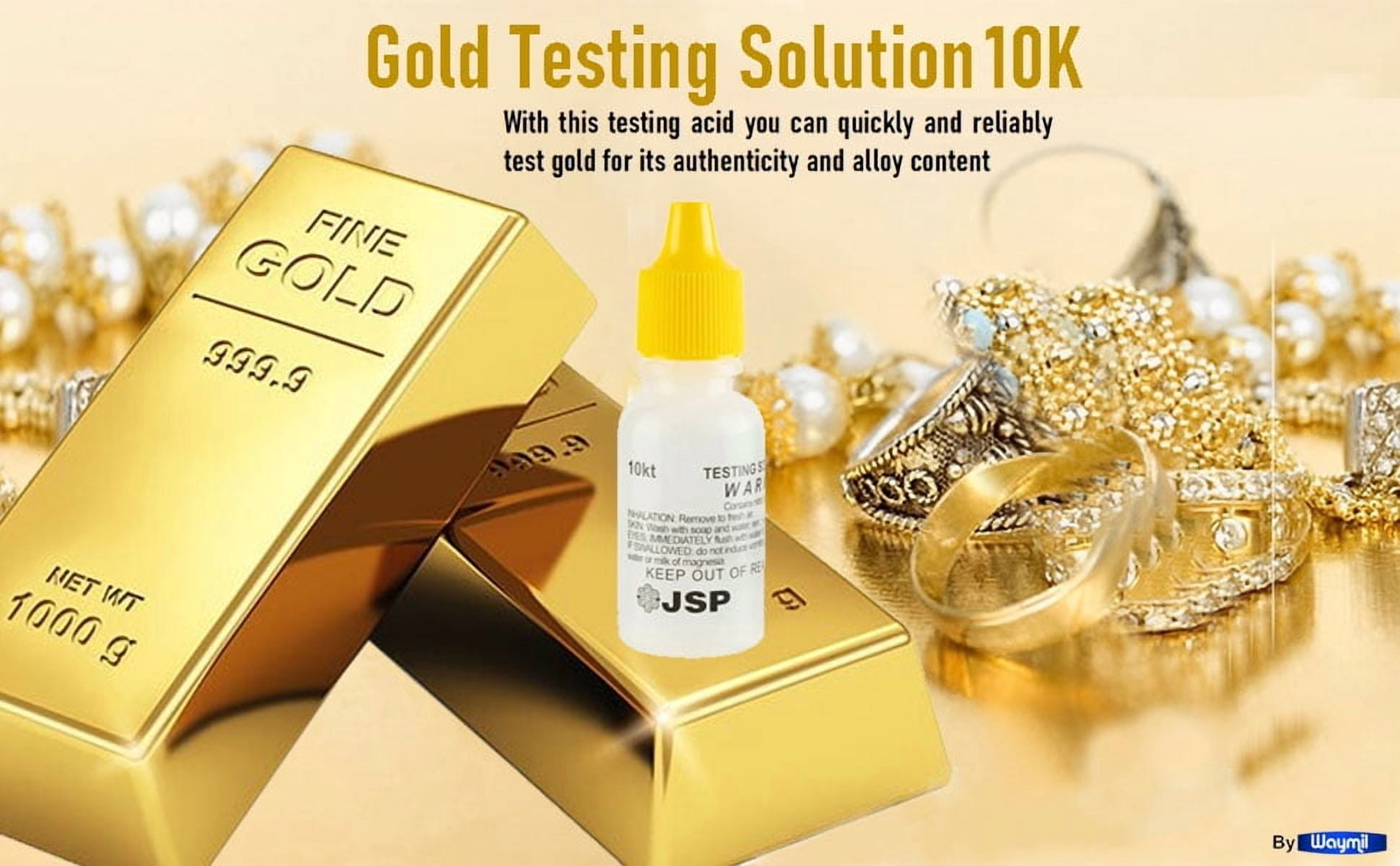 Waytest 6 10K Gold Test Liquid Kit Jewelry Metal Tester for Precious Metals