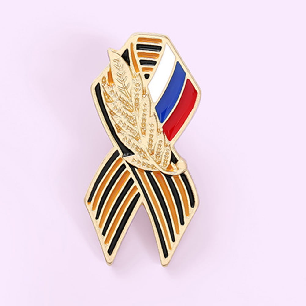 Lapel Pins Russian Flag Saint Victory Day Lapel Pin Brooch Festive Badges  History Memory Symbol Pins for Backpack Hat Clothes