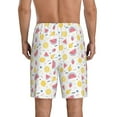 thumbnail image 3 of Naloa Tropical Fruit Men's Short Pajama Pants, Lounge Comfort Shorts with Elasticized Waistband and Side Pockets - Medium, 3 of 9