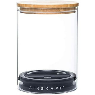 Amici Home Stockholm Glass Round Canister, Food Safe, Push Top Lid