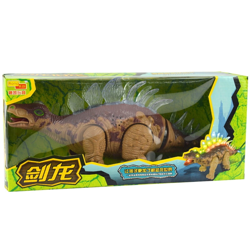 PlayWorld Prehistoric Past Stegosaurus Dinosaur With Lights And Sounds - Orange