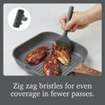 thumbnail image 4 of Tovolo Silicone Basting Brush for Cooking and Pastry, Flex Core Charcoal Gray Silicone Pastry Brush Oil Egg Wash Spreader, BBQ Sauce Marinade Meat Cooking Brush Heat Safe 600F Grilling Utensil, 4 of 6