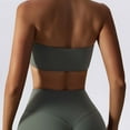 thumbnail image 7 of 2DXuixsh Women Bandeau Bra Tube Crop Shapewear Tops Strapless Cute Sexy Crop Top Sports Bra Strapless Inner Layer Fitness Tight Yoga Suit Top Green Size S, 7 of 7