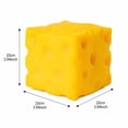 thumbnail image 3 of Fake Food Cheese Squishy, 10cm Jumbo Squeeze Block Coworker Exchange Gift (1 Pc), 3 of 9
